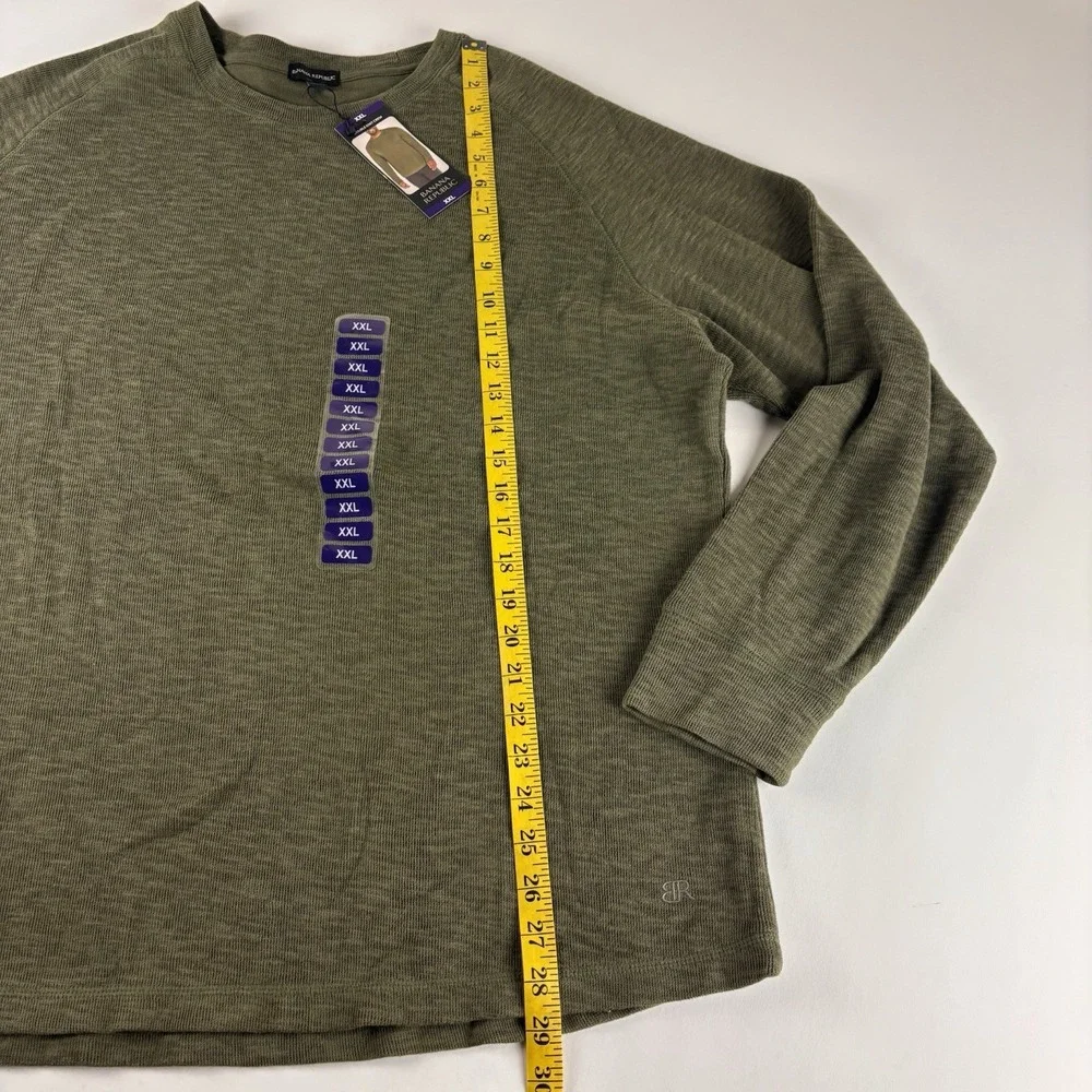 New Banana Republic Double‎ Knit Mens XXL Long Sleeve Cotton Polyester Soft NWT